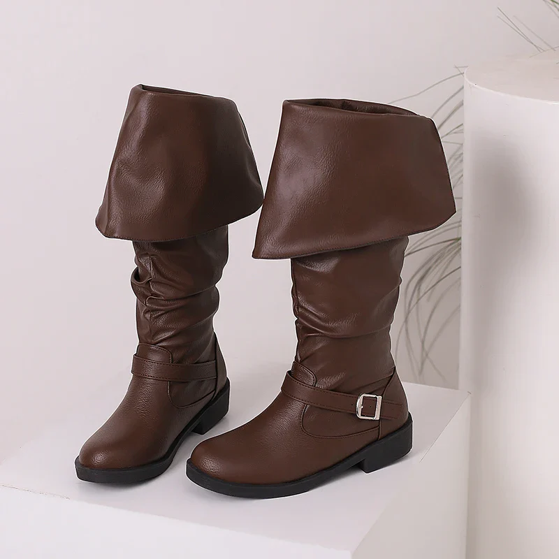 Bottes Pirate Femme - Manchette, Boucle et Cuir - Image 10