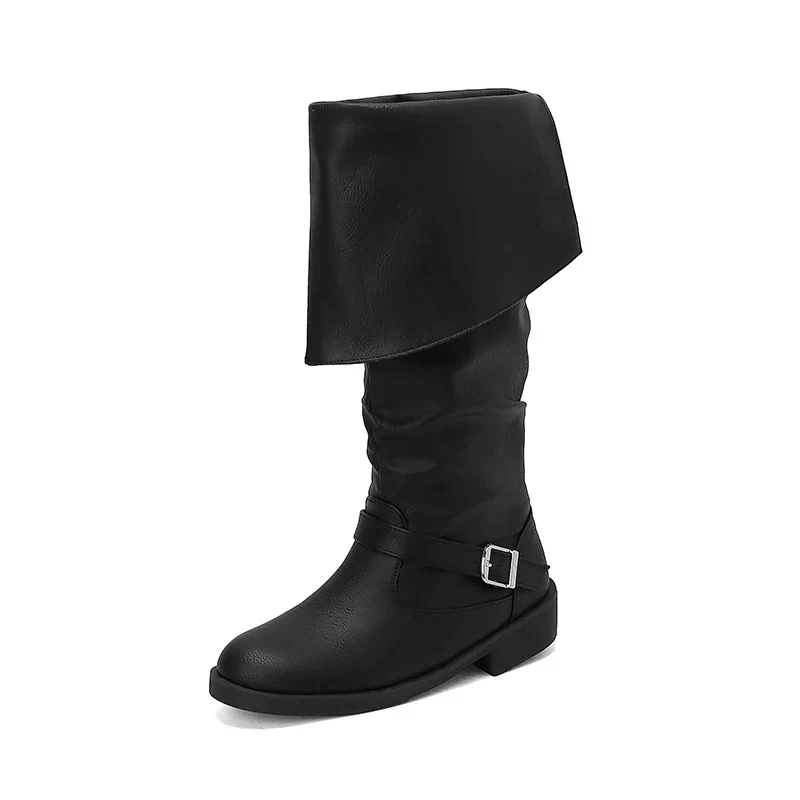 Bottes Pirate Femme - Manchette, Boucle et Cuir - Image 12