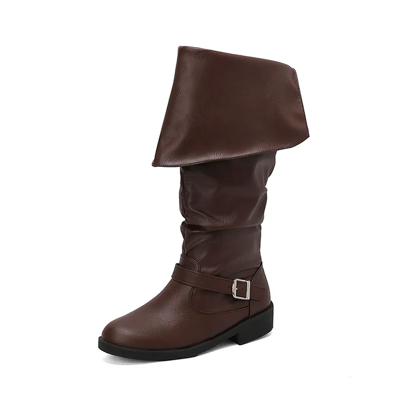 Bottes Pirate Femme - Manchette, Boucle et Cuir - Image 13