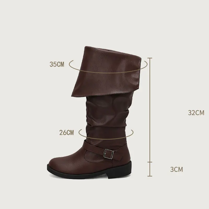 Bottes Pirate Femme - Manchette, Boucle et Cuir - Image 7