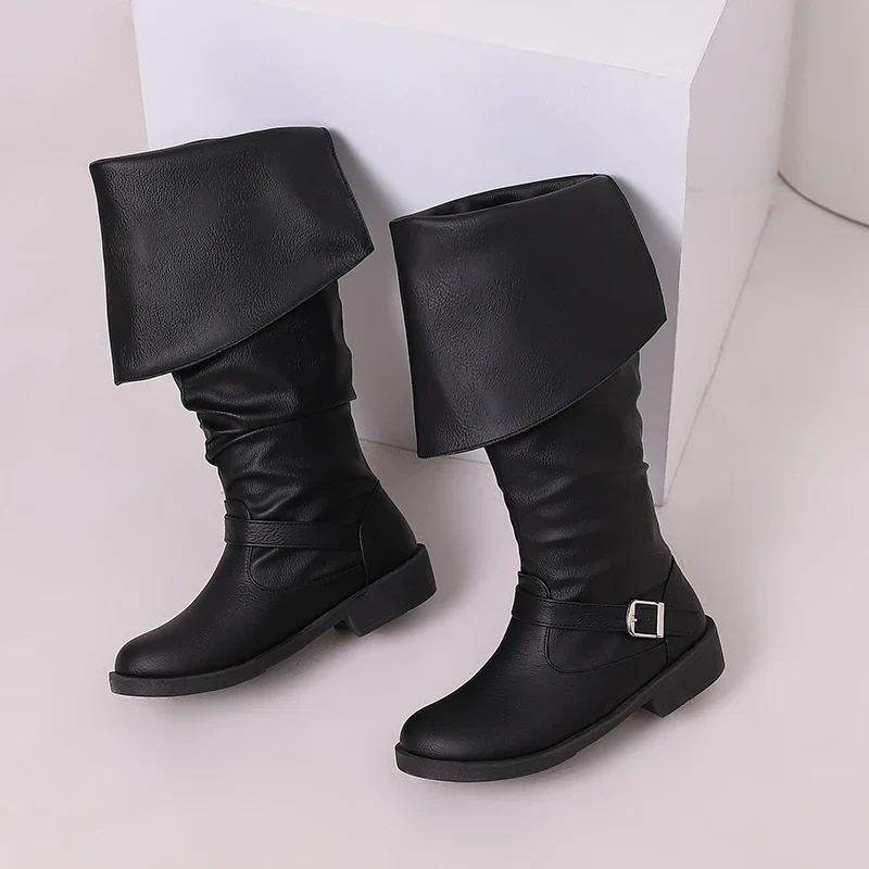 Bottes Pirate Femme - Manchette, Boucle et Cuir - Image 9