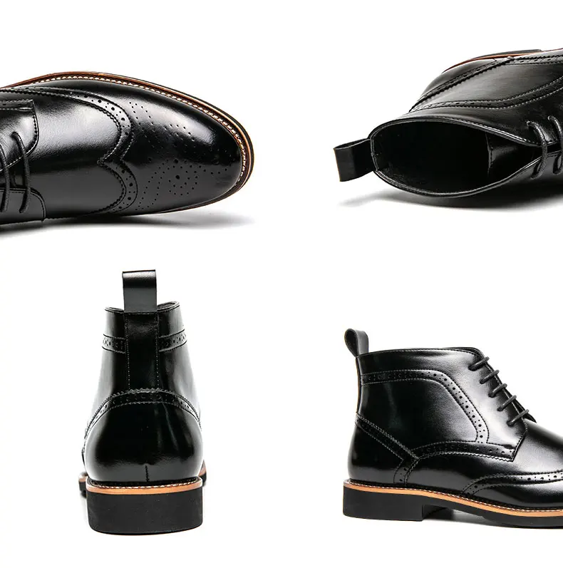 Bottines Brogue Lacées Homme — Wingtip Cuir Acajou Victorien - Image 11