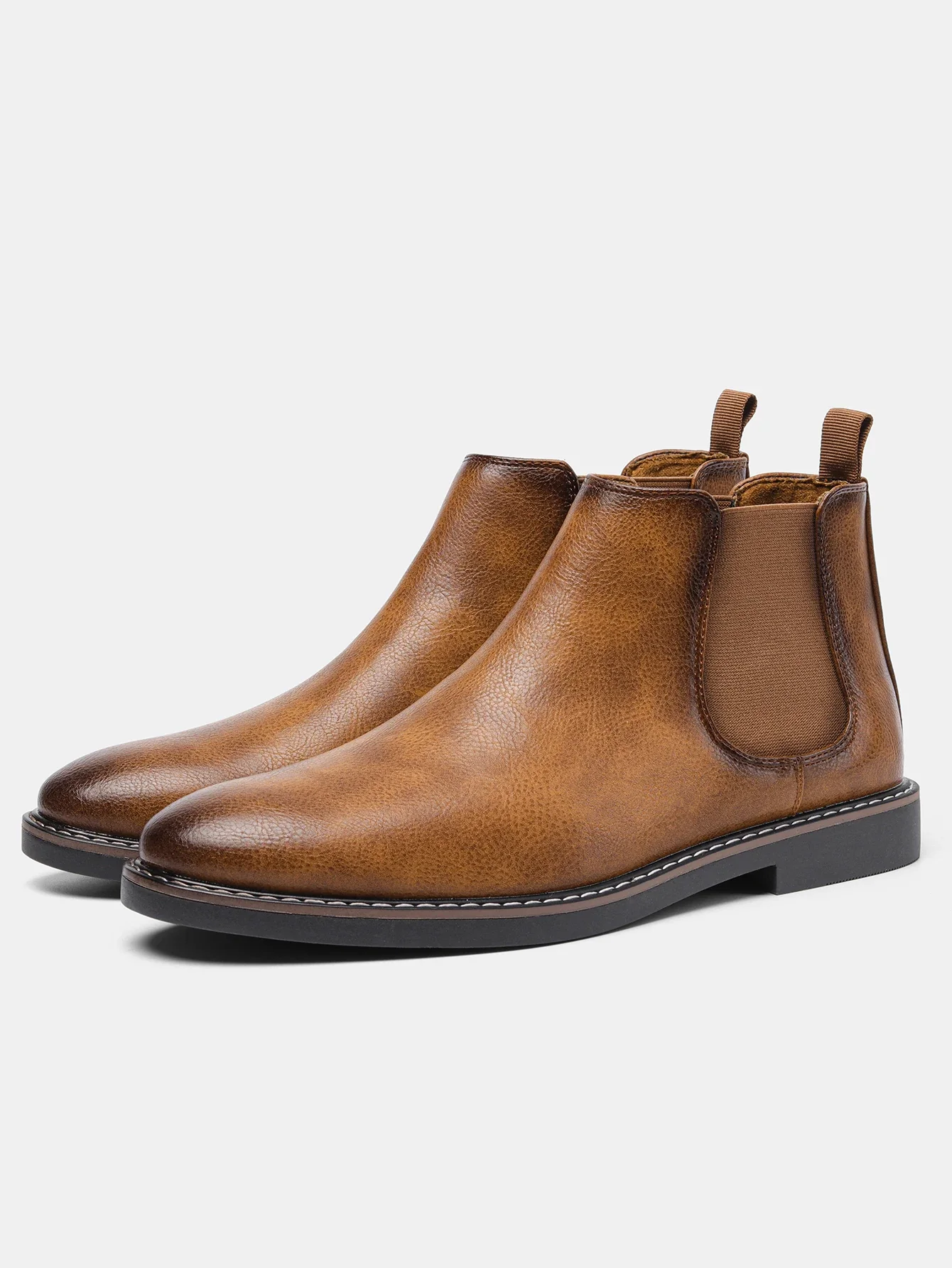 Bottines Chelsea Cuir Homme — Style Rétro Gentleman 4 Coloris