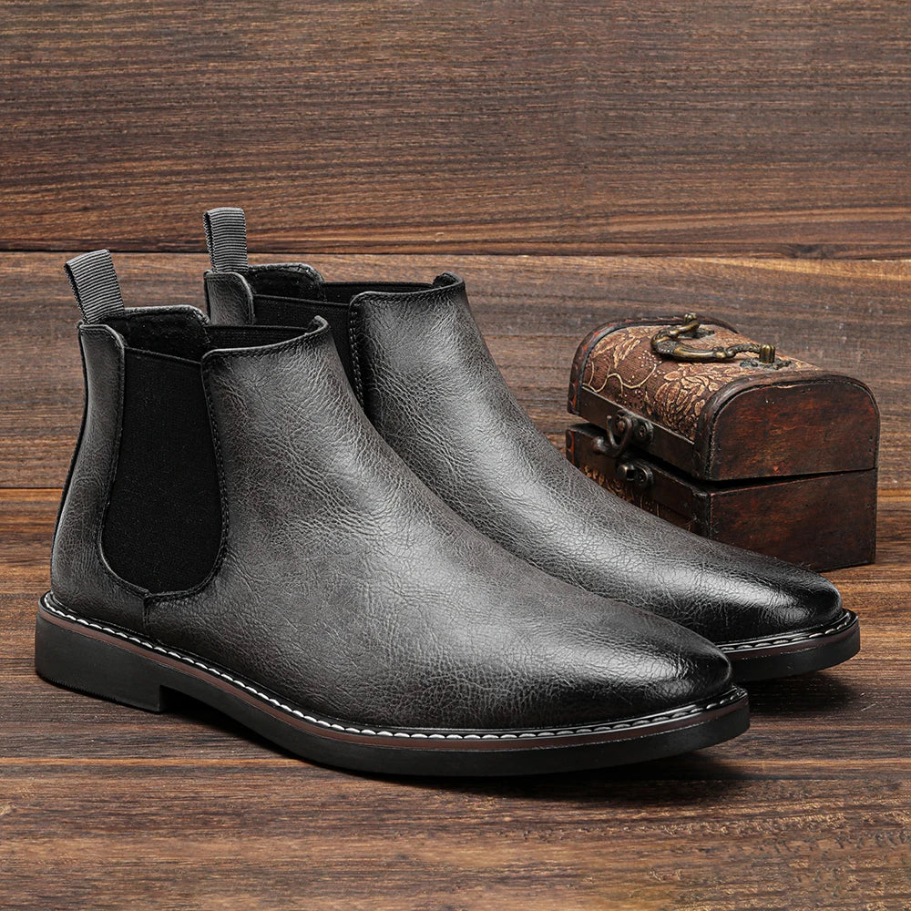 Bottines Chelsea Cuir Homme — Style Rétro Gentleman 4 Coloris - Image 25