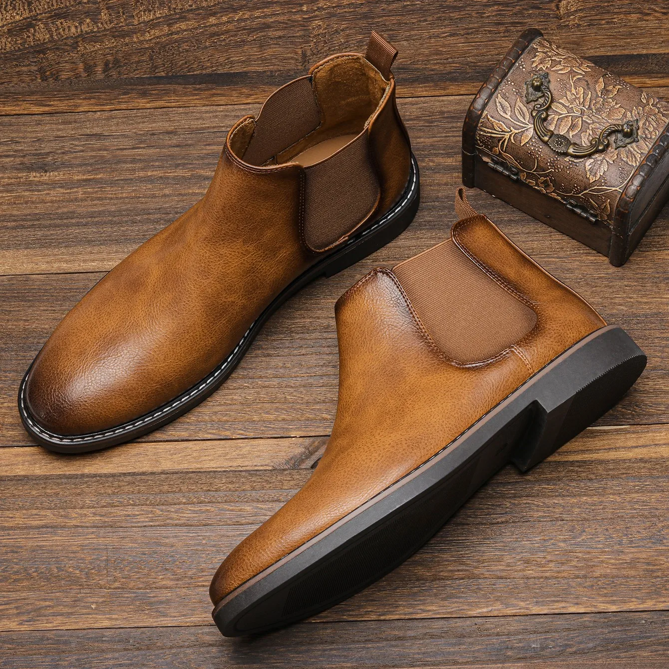 Bottines Chelsea Cuir Homme — Style Rétro Gentleman 4 Coloris - Image 32