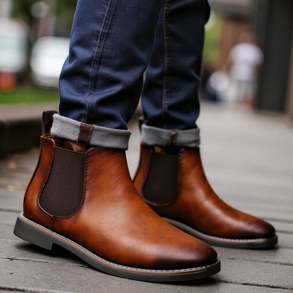 Bottines Chelsea Cuir Homme — Style Rétro Gentleman 4 Coloris - Image 9