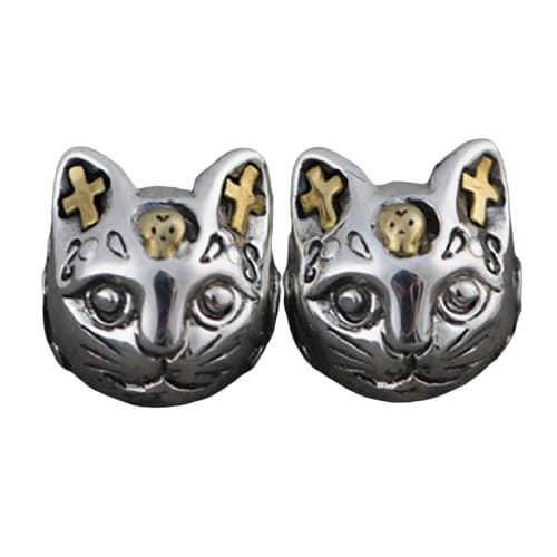 Boucles d' Oreilles Chat Argent — Neko