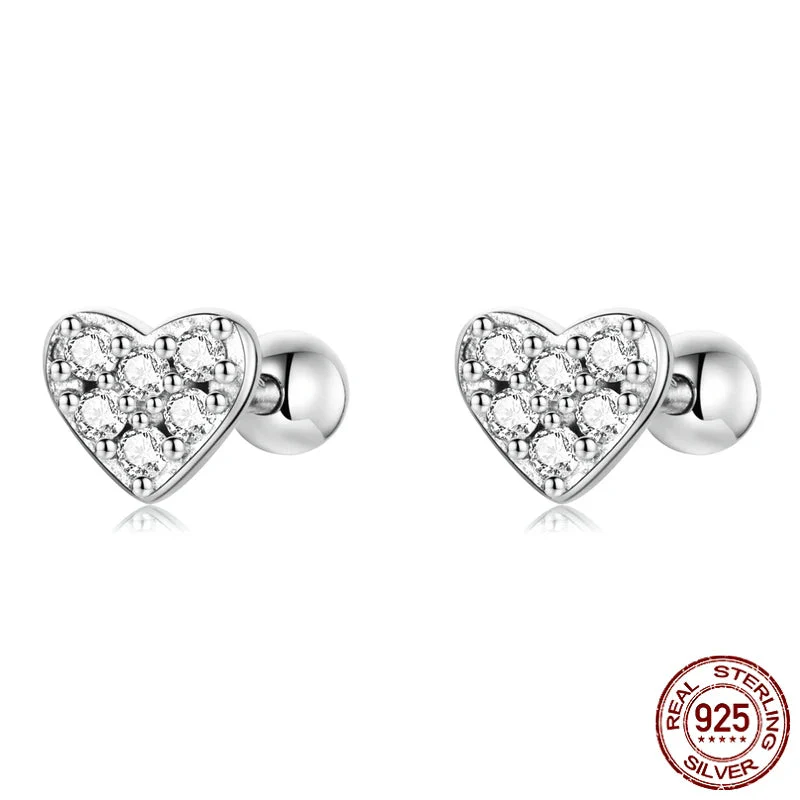 Boucles d’oreilles Cœur Argent 925