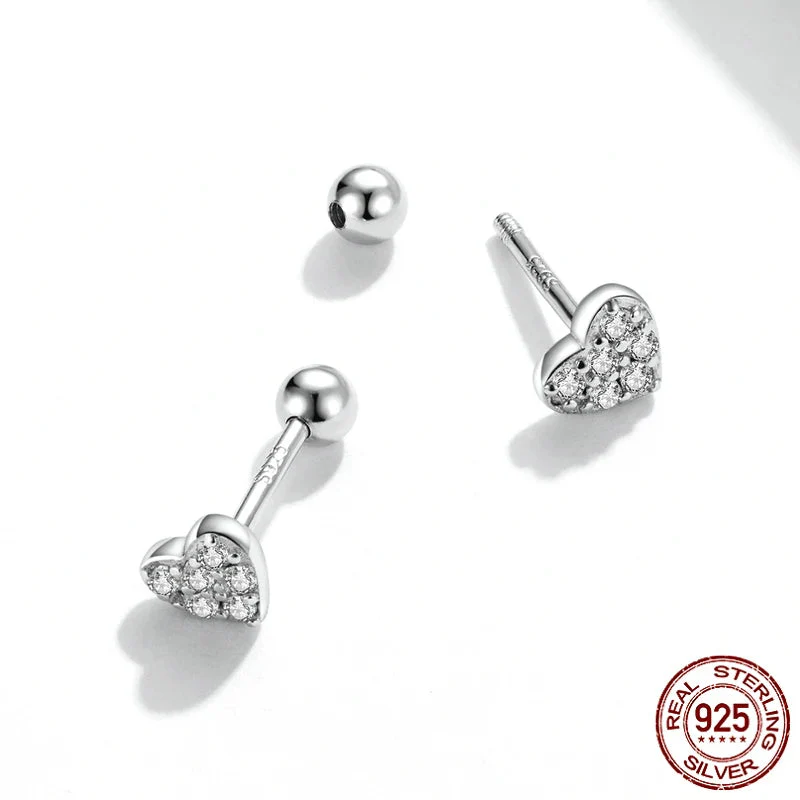 Boucles d’oreilles Cœur Argent 925 - Image 3