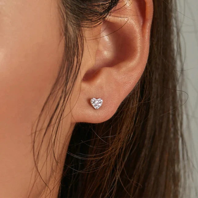 Boucles d’oreilles Cœur Argent 925 - Image 4
