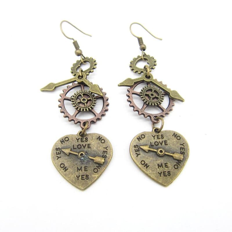 Boucles Steampunk Cœurs Mécaniques