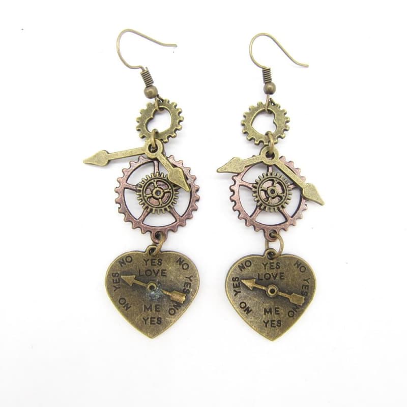 Boucles Steampunk Cœurs Mécaniques - Image 2