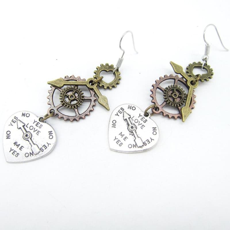 Boucles Steampunk Cœurs Mécaniques - Image 3