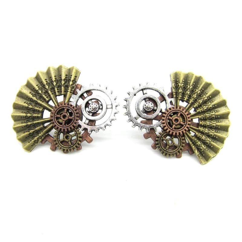 Boucles Steampunk Éventails Japonais - Image 2