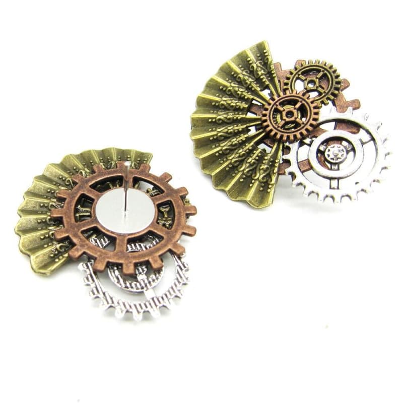 Boucles Steampunk Éventails Japonais - Image 4