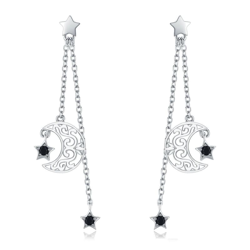 Boucles Steampunk Lune d' Argent