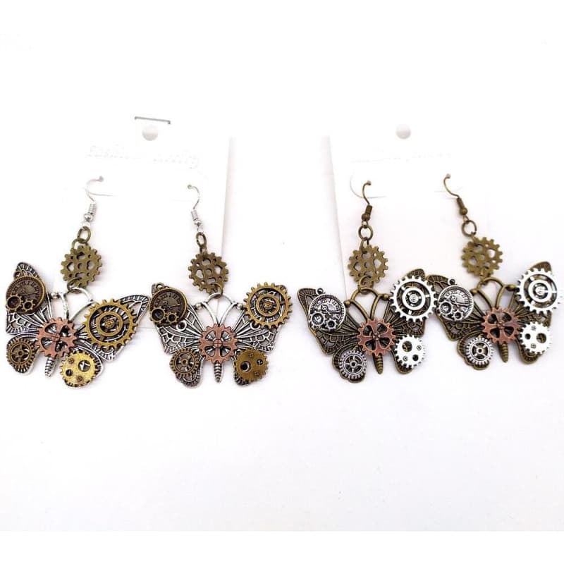 Boucles Steampunk Papillons Mécaniques - Image 5