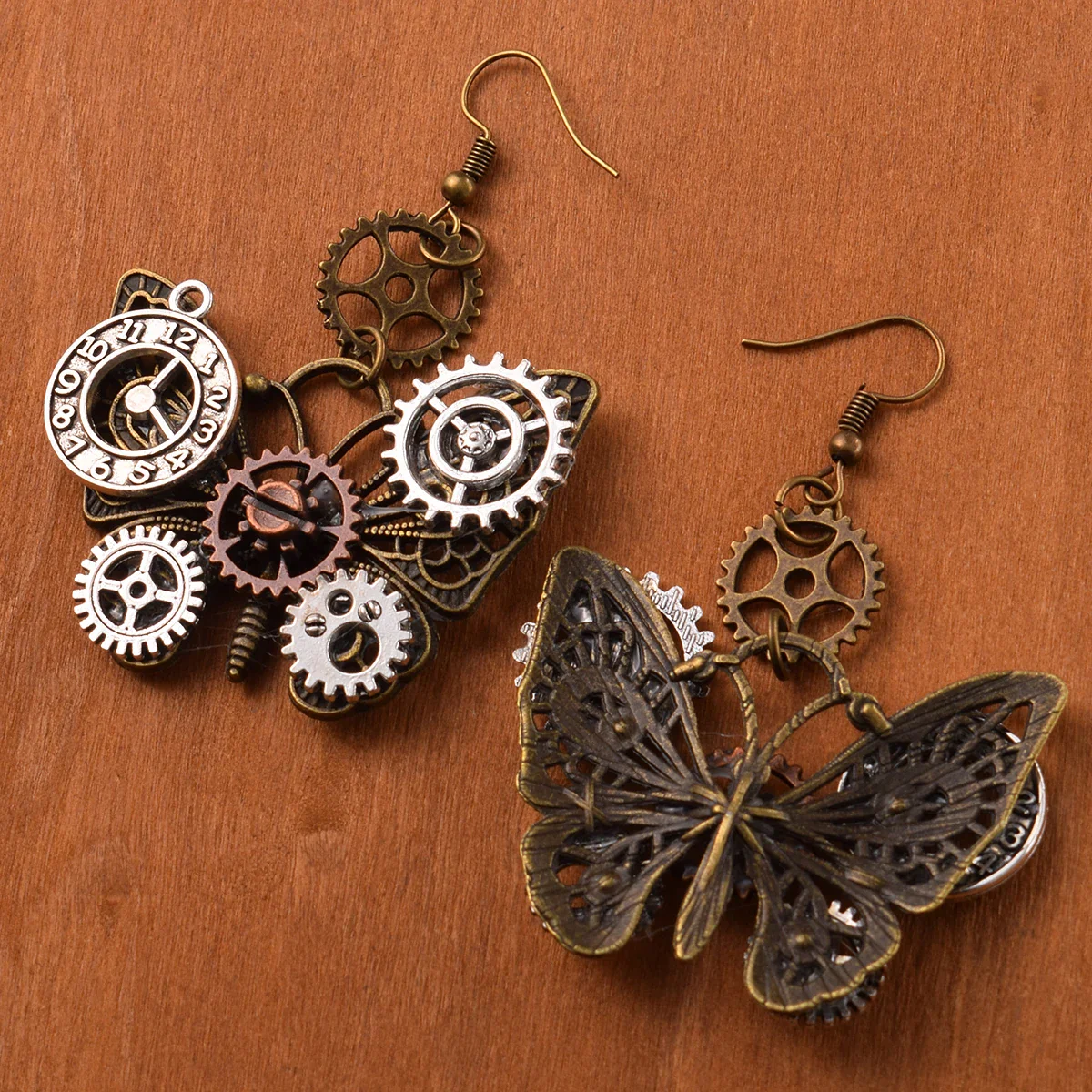Boucles Steampunk Papillons Mécaniques - Image 6