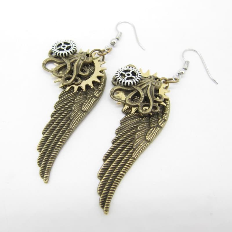 Boucles Steampunk Ailes Forgées - Image 4