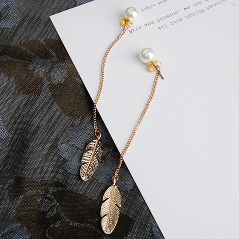 Boucles Steampunk Plumes d' Or - Image 3