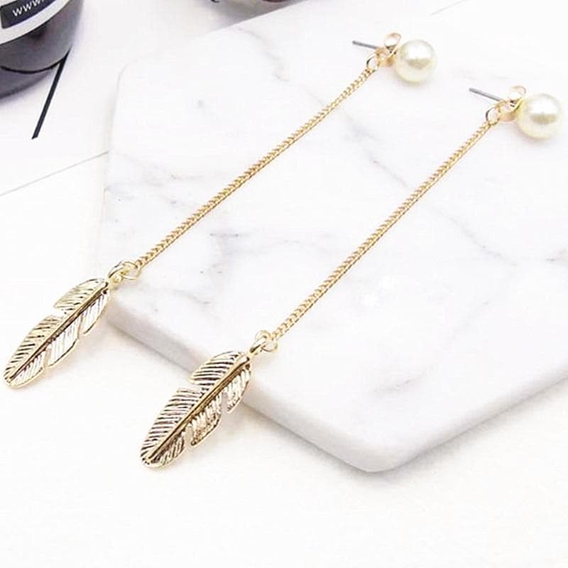 Boucles Steampunk Plumes d' Or - Image 4