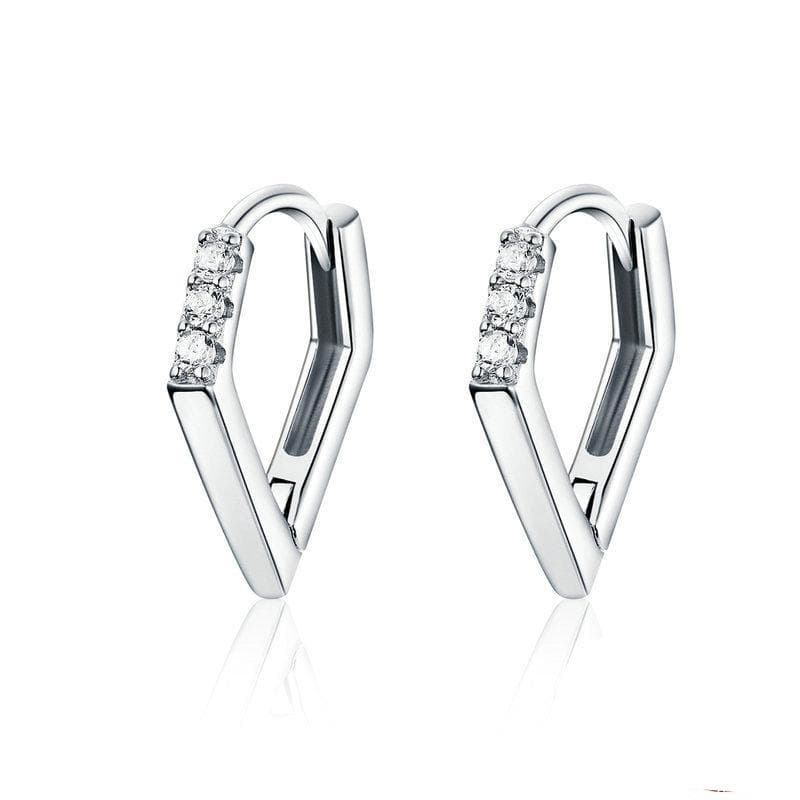 Boucles Steampunk Triangles d'Argent
