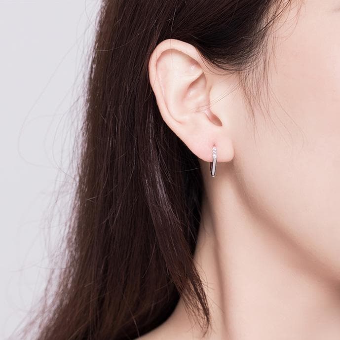 Boucles Steampunk Triangles d'Argent - Image 3