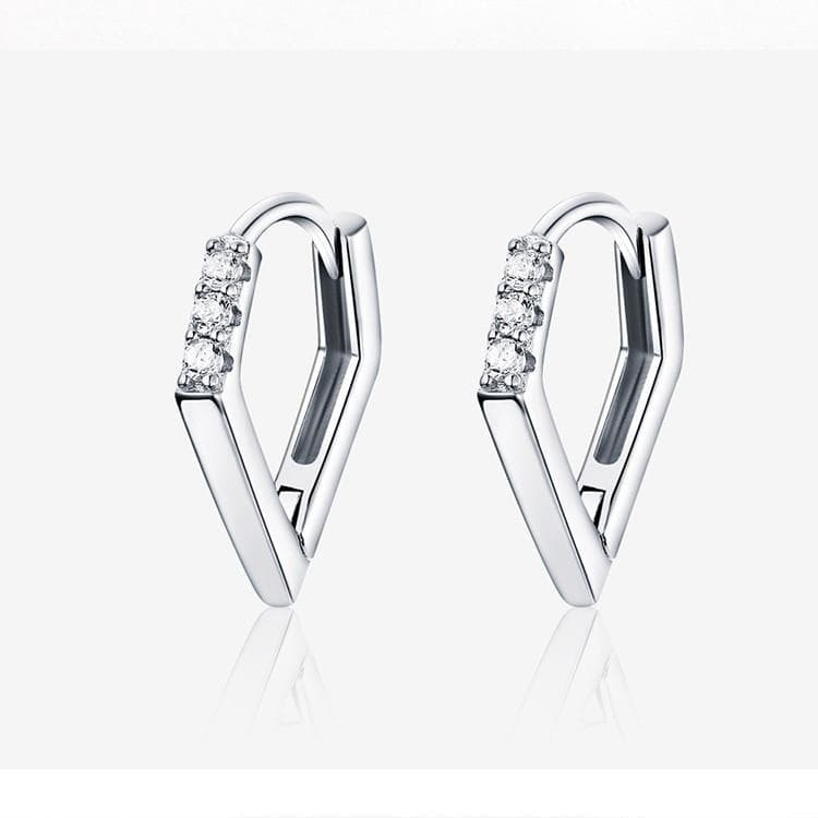 Boucles Steampunk Triangles d'Argent - Image 4