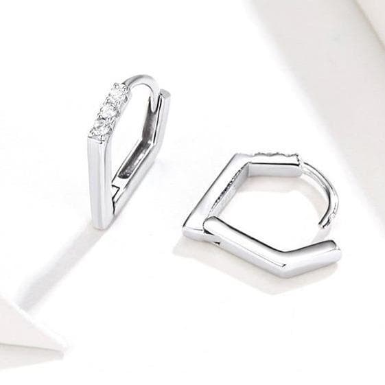 Boucles Steampunk Triangles d'Argent - Image 5