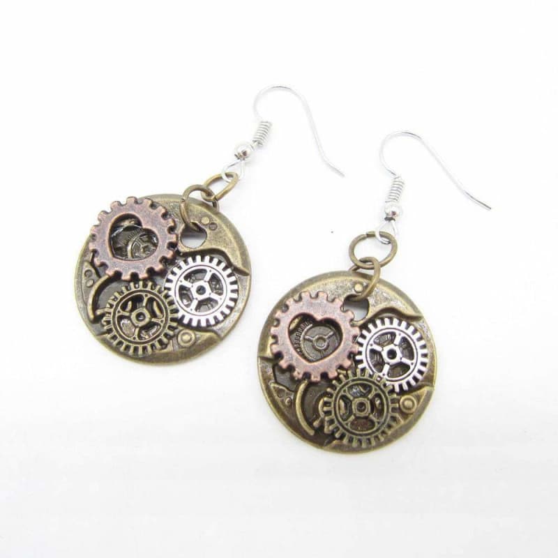 Boucle d Oreille Steampunk Femme — Watchcase - Image 2