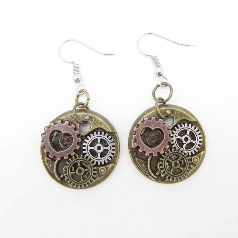 Boucle d Oreille Steampunk Femme — Watchcase - Image 3