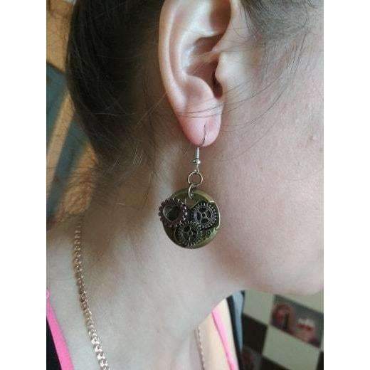 Boucle d Oreille Steampunk Femme — Watchcase - Image 4