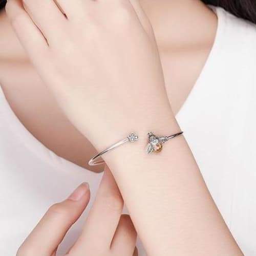 Bracelet Steampunk Abeille d' Argent - Image 2