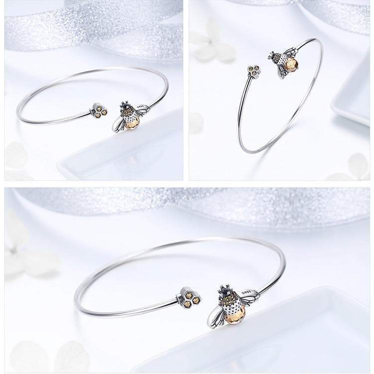 Bracelet Steampunk Abeille d' Argent - Image 3