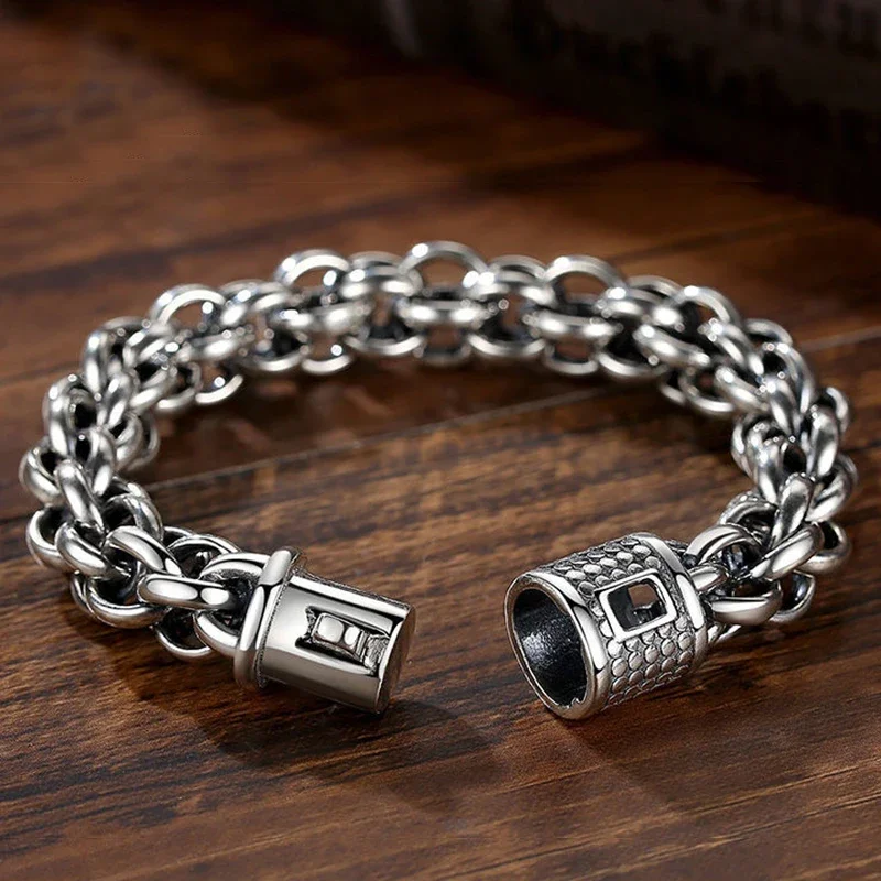 Bracelet Acier Homme — Chaîne Ronde - Image 4