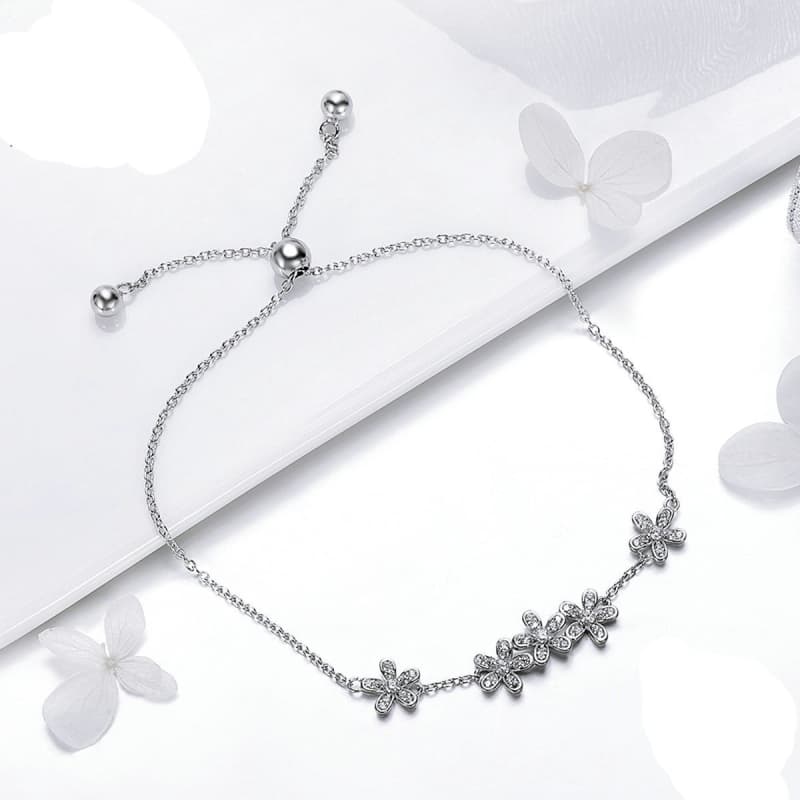 Bracelet Femme Fleur d' Argent - Image 4