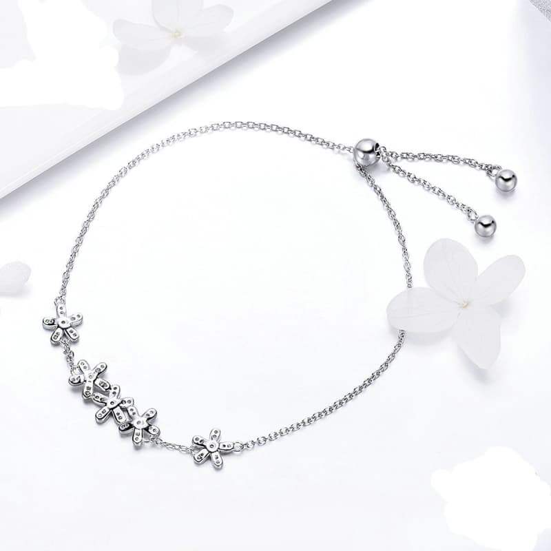 Bracelet Femme Fleur d' Argent - Image 5