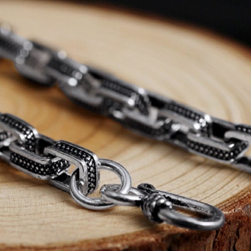 Bracelet Argent Vintage Homme — Chaîne Victorienne - Image 4