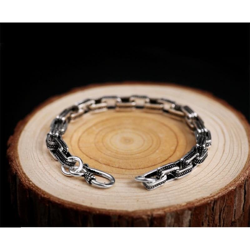 Bracelet Argent Vintage Homme — Chaîne Victorienne - Image 5