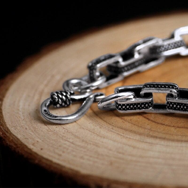 Bracelet Argent Vintage Homme — Chaîne Victorienne - Image 6