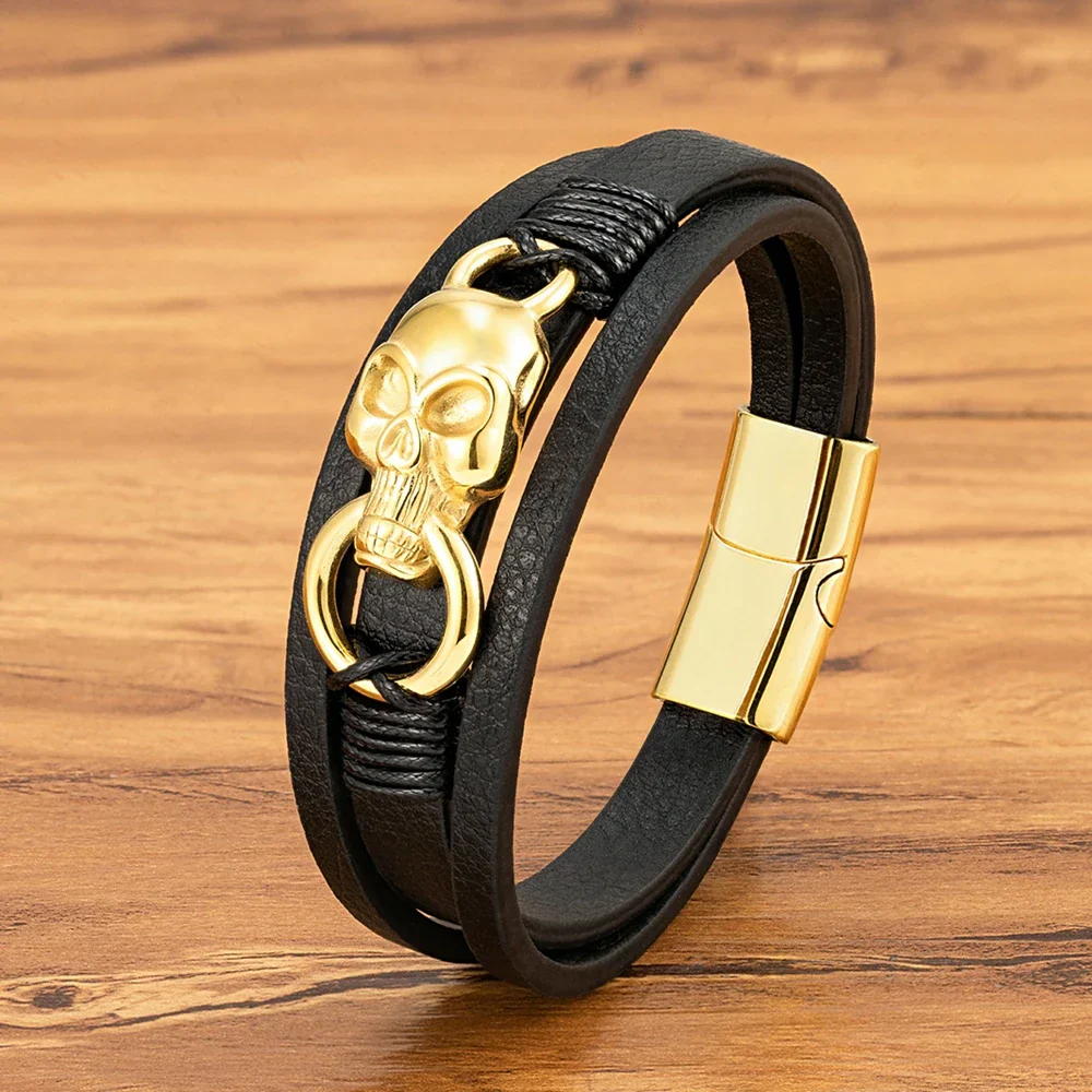 Bracelet Cuir Punk - Image 4