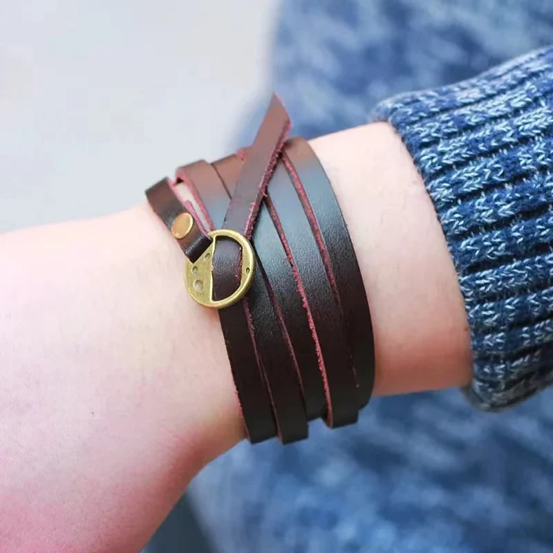 Bracelet en Cuir pour Homme — Peace & Love - Image 5