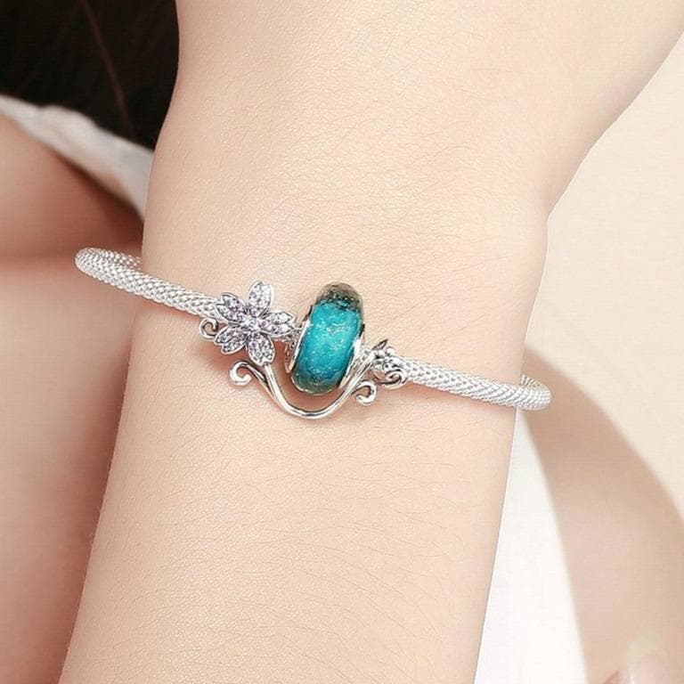 Bracelet Steampunk Pierre et Argent - Image 2