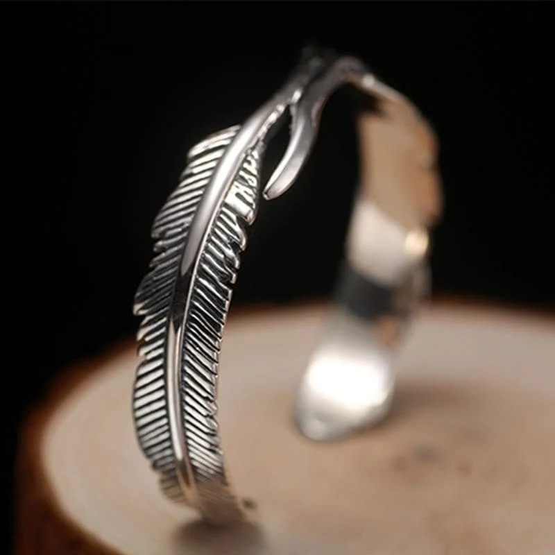 Bracelet Plume Argent - Image 3