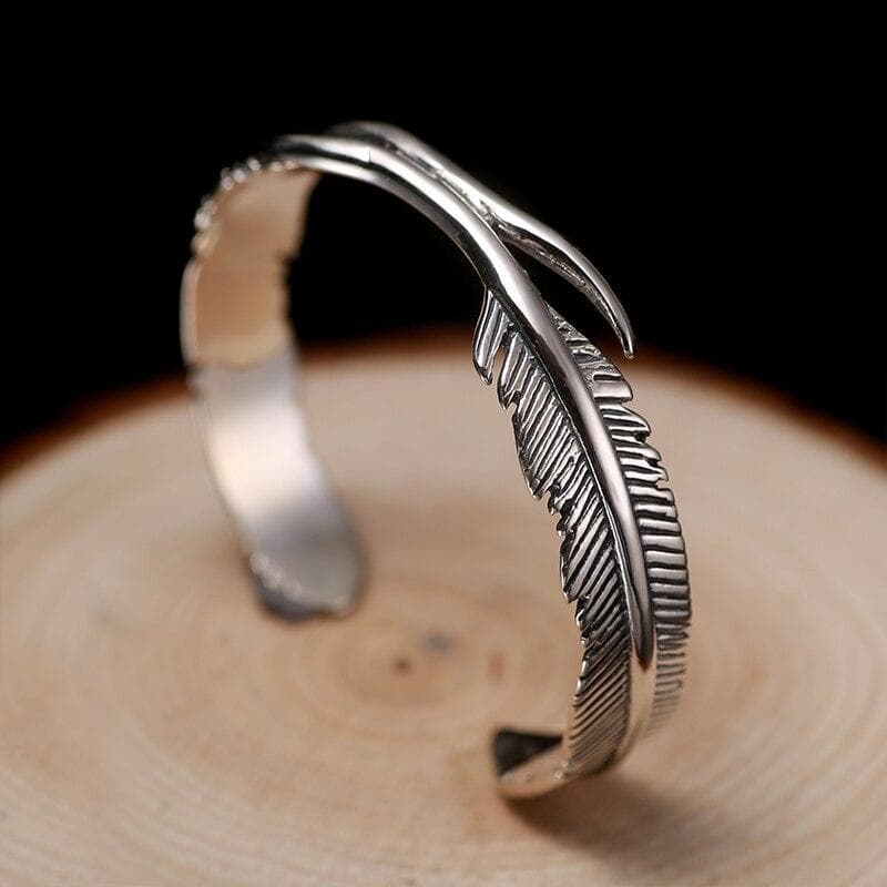 Bracelet Plume Argent - Image 4