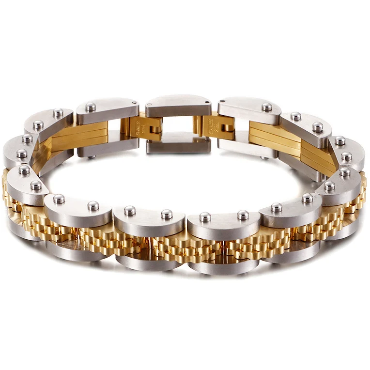 Bracelet Homme Acier et Or — Gazzoline