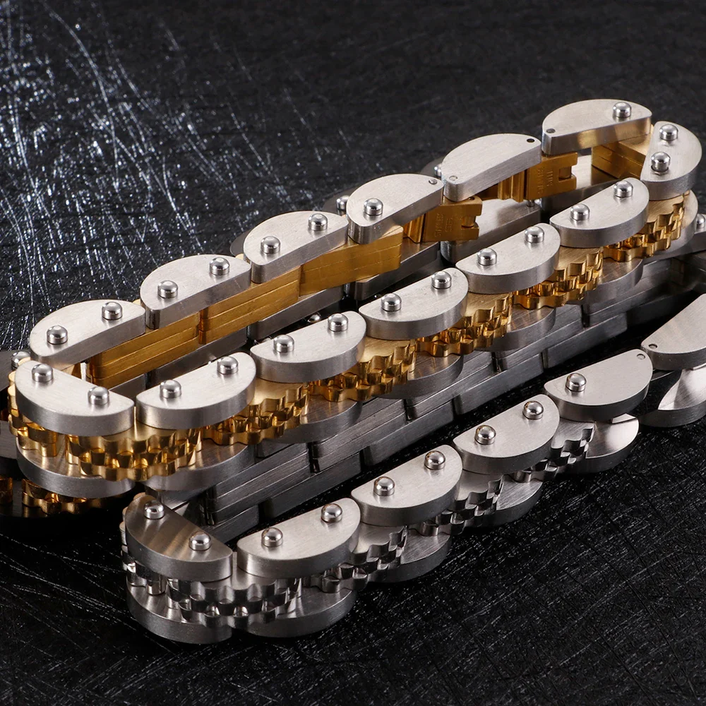 Bracelet Homme Acier et Or — Gazzoline - Image 2