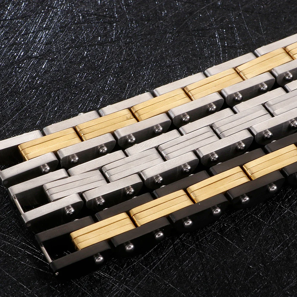 Bracelet Homme Acier et Or — Gazzoline - Image 6