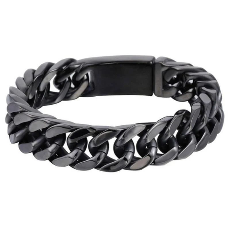 Bracelet Homme Acier Noir