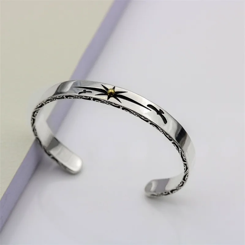 Bracelet Jonc Argent — Style Égyptien - Image 3